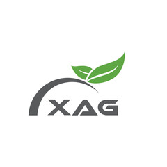 XAG letter nature logo design on white background. XAG creative initials letter leaf logo concept. XAG letter design.