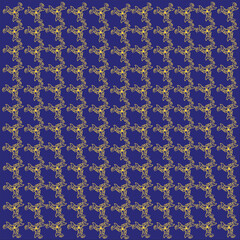 creative floral pattern with blue background.
