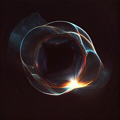 String theory illustration physics - obrazy, fototapety, plakaty