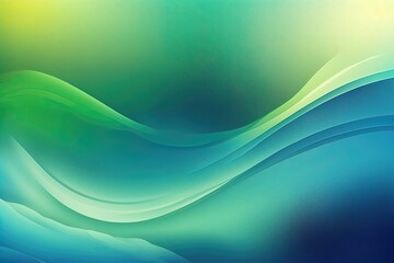 Fototapeta premium Abstract background art, blue and green gradient paint. Generative AI