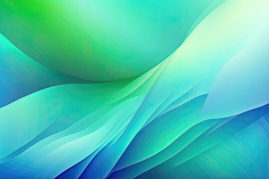 Abstract background art, blue and green gradient paint. Generative AI