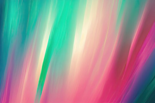 Abstract background art, pink, green and blue gradient paint. Generative AI