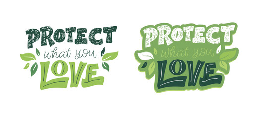 Happy Earth Day - cute hand drawn doodle lettering label. Eco friendly poster. Protect our planer, save planet.