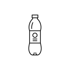 Plastic Bottle black line icon. Pictogram for web page