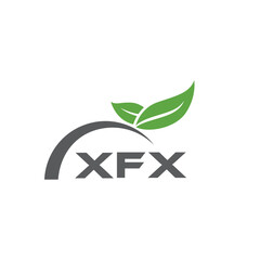 XFX letter nature logo design on white background. XFX creative initials letter leaf logo concept. XFX letter design.