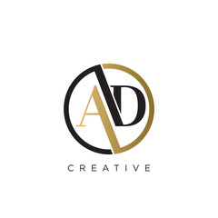 ad logo design vector icon luxury premium