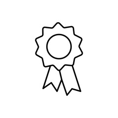 Award badge line icon design clipart vector isolated illustration