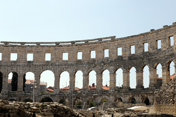 Obraz premium roman amphitheater in pula croatia