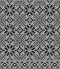 Traditional Scandinavian Ornament Knitted Seamless Pattern
