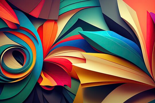 Abstract shape background, geometric colorful backdrop. Abstract layout design