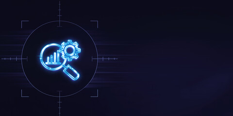 3D Application Performance Optimization icon neon sign