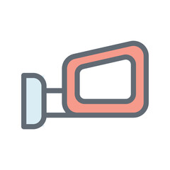 Side Mirrors Vector Fill Outline Icons. Simple stock illustration stock