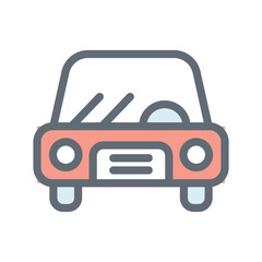 Car  Vector Fill Outline Icons. Simple stock illustration stock