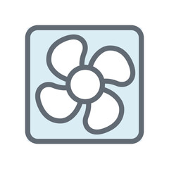 Car Fan  Vector Fill Outline Icons. Simple stock illustration stock