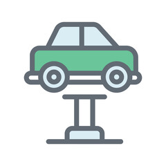 Car Maintenance Vector Fill Outline Icons. Simple stock illustration stock