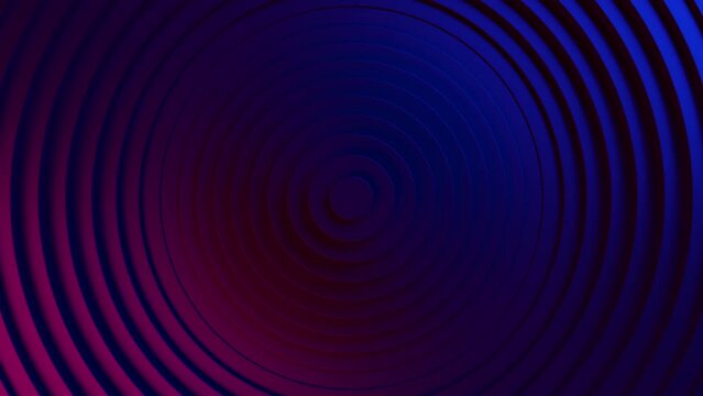 Deep blue and purple neon abstract pattern of circles with displacement effect.
Abstract Seamless loop background. Ultra HD 4K 3840x2160 animation.