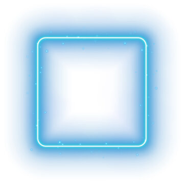 Blue Neon Square