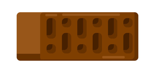 Brick for building. Industrial product for construction and renovation. Object for shop and warehouse.