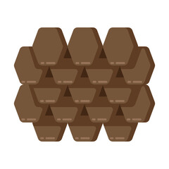 Roof tiles for building. Industrial product for construction and renovation. Object for shop and warehouse.