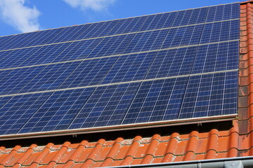 solar panels on roof