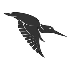 Kingfisher design isolated on transparent background. Bird. Wild animals.