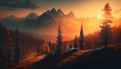 mountains landscape