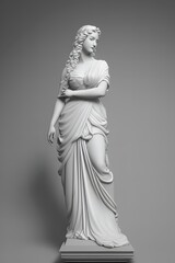 Roman style marble woman statue