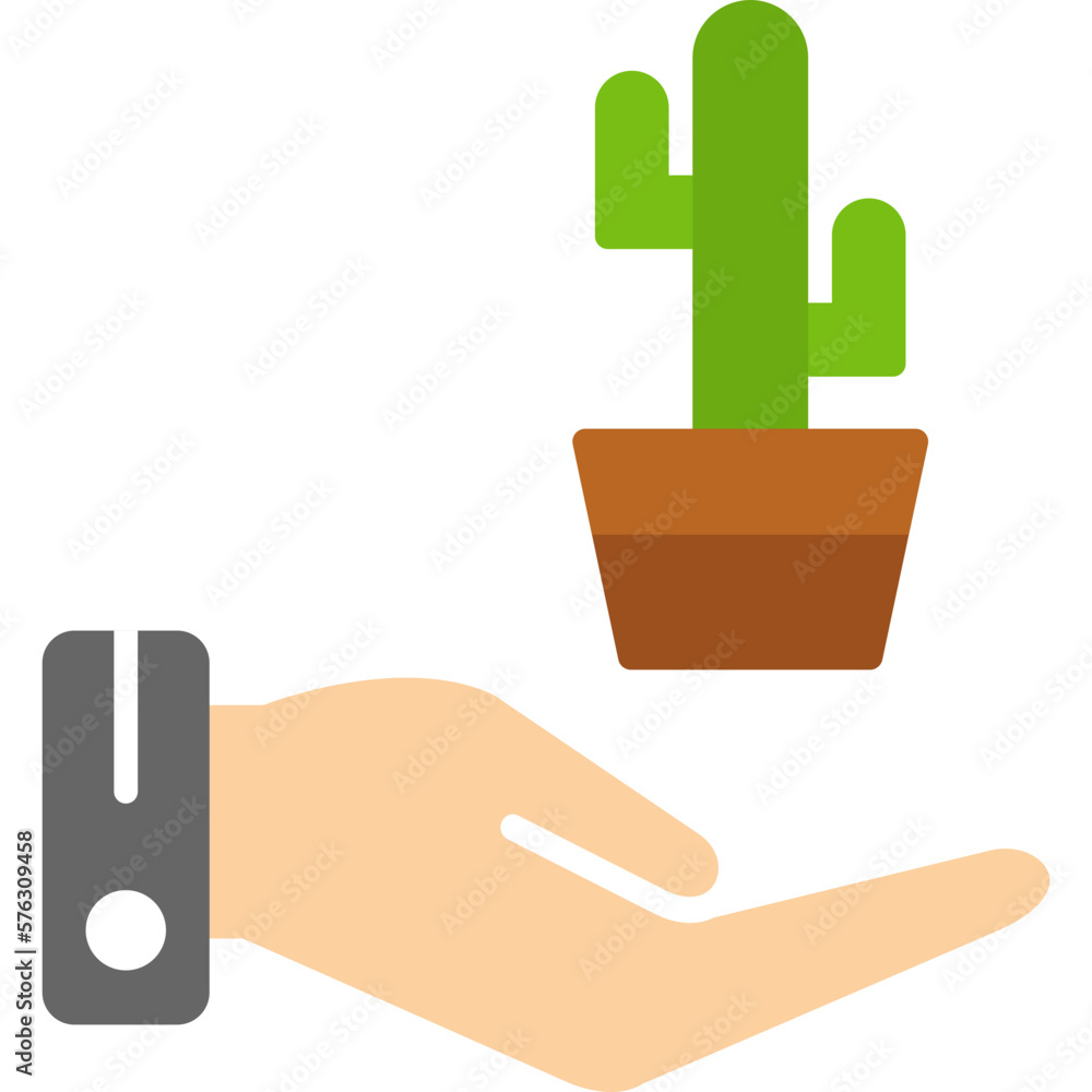 Sticker cactus icon