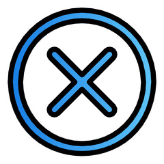 close gradient icon