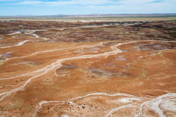 Red and Brown Landscape at Petrified Forest National Park