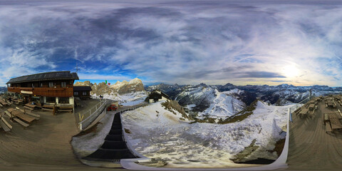 A Winter Wonderland 360 View of the Lagazuoi Refuge
Majestic Peaks and Serene Valleys A 360 View of the Italian Alps