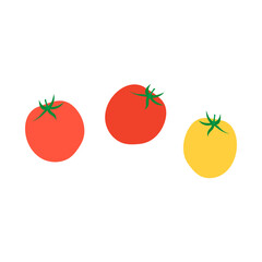 ミニトマト。フラットなベクターイラスト。
Mini tomatoes. Flat designed vector illustration.