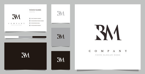 Initial BM Logo Design Vector 