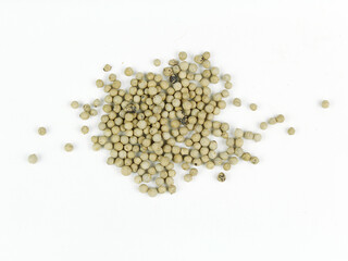 White peppers isolate on white background.