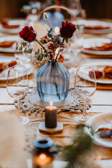 Herbstliche Tischdekoration Hochzeit Hochzeitsdeko Tischdeko Rostrot Herbst 