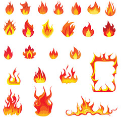 Fire Vector Illustration	