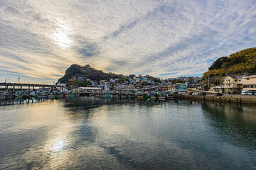 Naklejka premium 漁師町