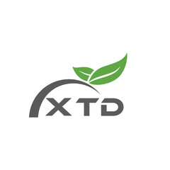 XTD letter nature logo design on white background. XTD creative initials letter leaf logo concept. XTD letter design.