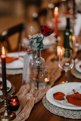 Herbstliche Tischdekoration Hochzeit Hochzeitsdeko Tischdeko Rostrot Herbst 