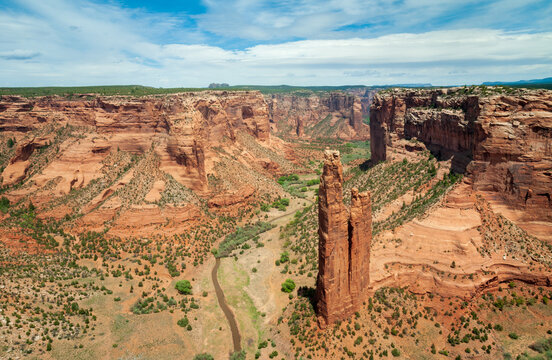 Spider Rock at Canyon de Chelly National Monument in Daylight
