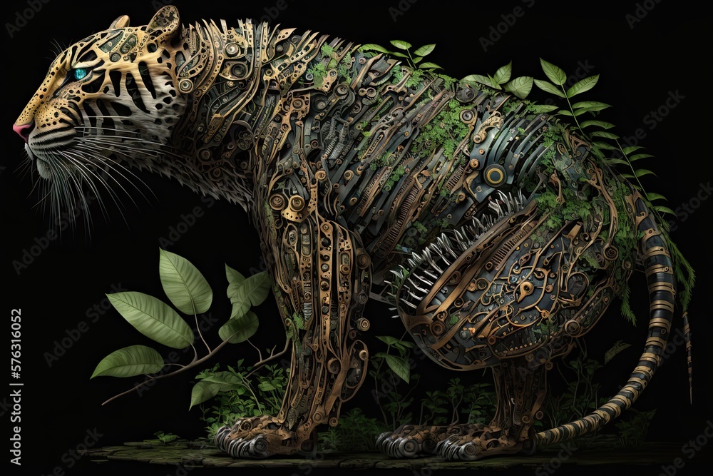 Poster high-tech species in the animal kingdom - where automation meets evolution generative ai