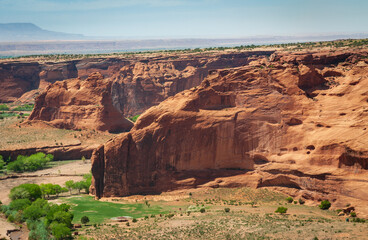 Homestead and Cliffs at Canyon de Chelly National Monument