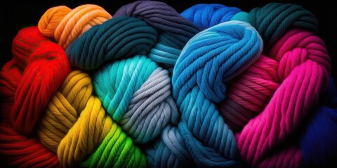 Many_colorful_Rainbow_yarn_for_knitting._Twisted