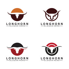Long horn logo template vector illustration design