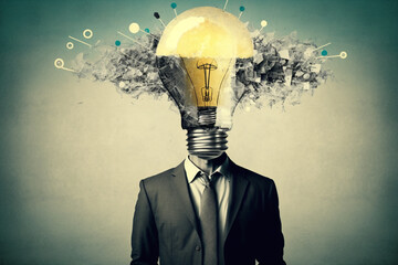 homem de negócios com ideia nova para empreender 