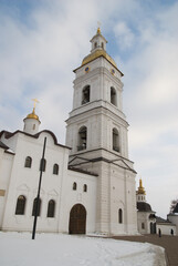 Fototapeta na wymiar Belltower of Tobolsk kremlin complex