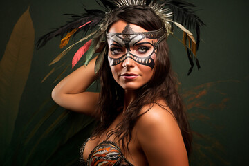 bela mulher indigena da amazonia do brasil 