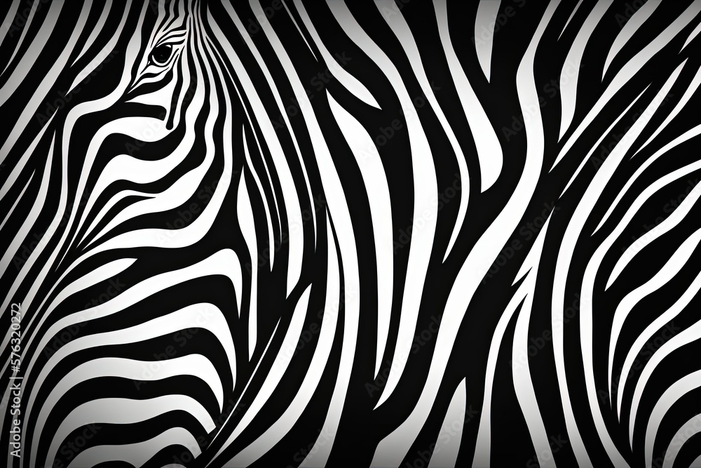 Aufkleber in a zebra like seamless pattern. patterns of animal skin. generative ai