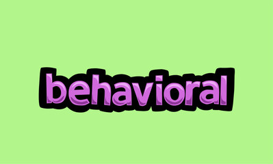 behavioral writing vector design on a green background