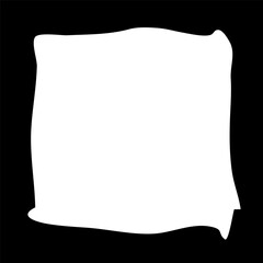 Square banner hand painted with chalk paint